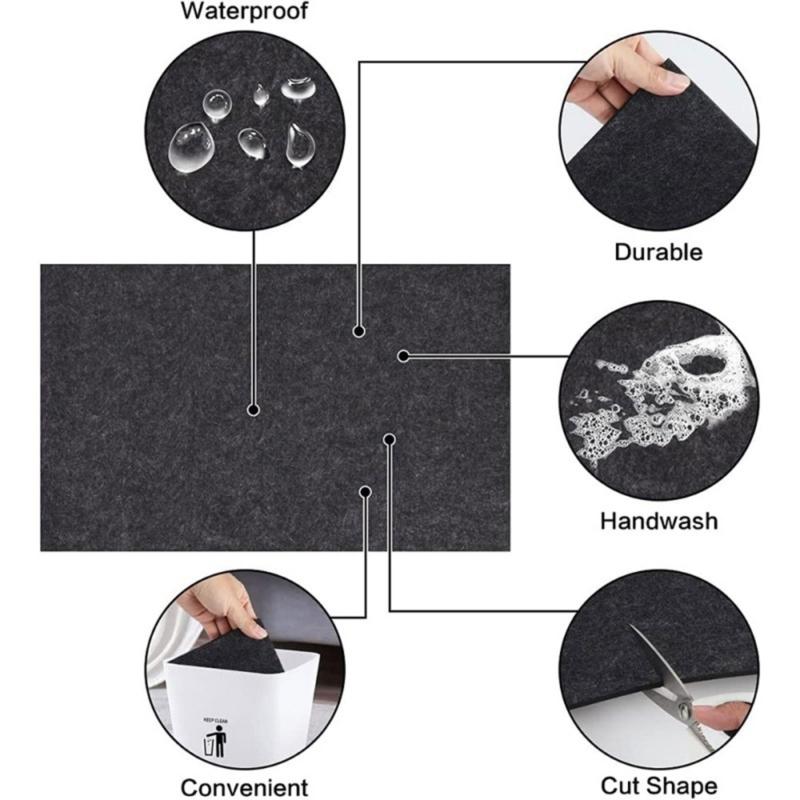 Customizable Size Balck Mat for Reptiles Habitats Terrarium Substrate Liner Reptiles Tanks Bedding Mat Liner