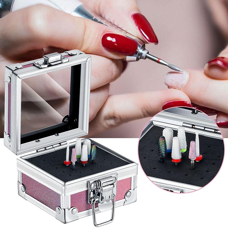 25 Slots Nail Art Grinding Head Bit Holder Displaying Storage Box Nail Drill Bits Holder Container Stand Display Rack