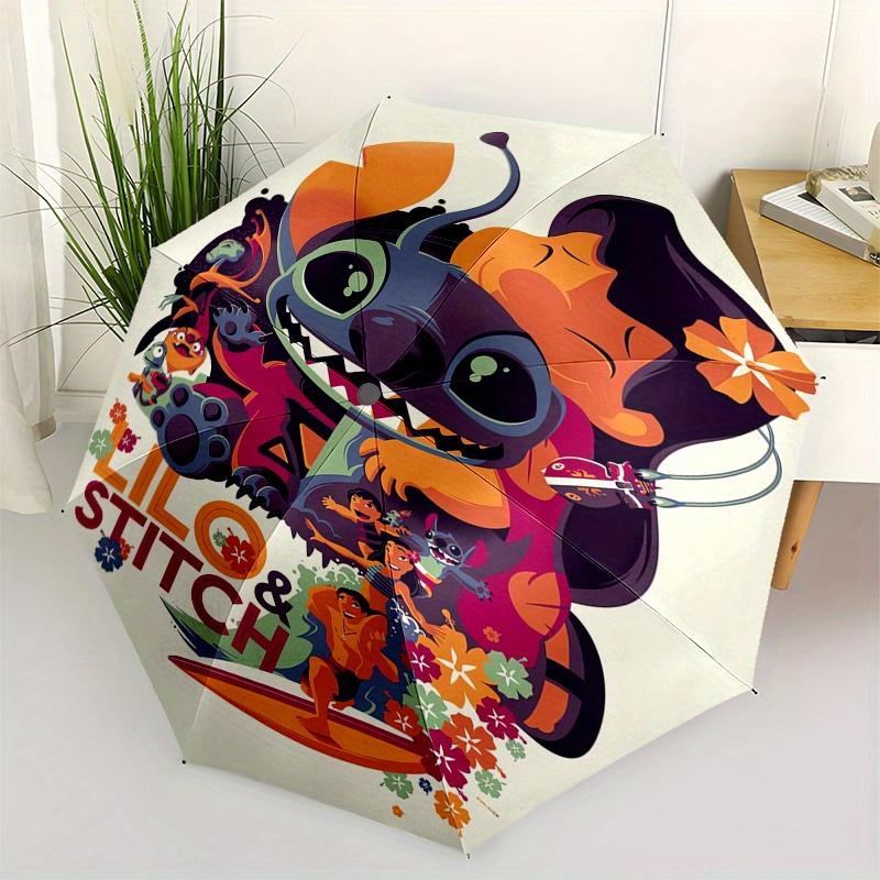 

1pc Lilo,Stitch Automatic Folding Umbrella: Compact 8 Bone Design Cartoon Outdoor Travel Companion, Business Umbrella, Christmas Valentine s