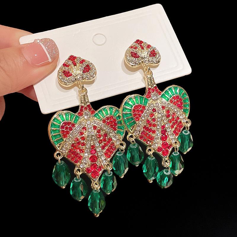 

Винтажные серьги-кисточки в форме капель воды, украшенные бриллиантами, новые серьги в стиле бохо, персонализированные и креативные серьги в стиле тяжелой промышленности