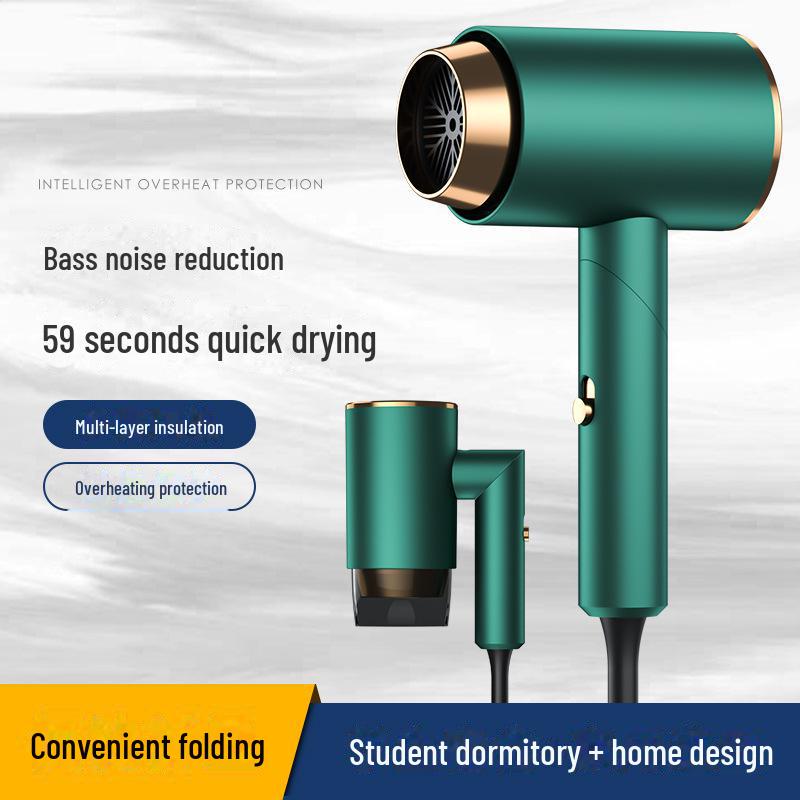 High Power Foldable Hair Dryer for Dorms and Homes