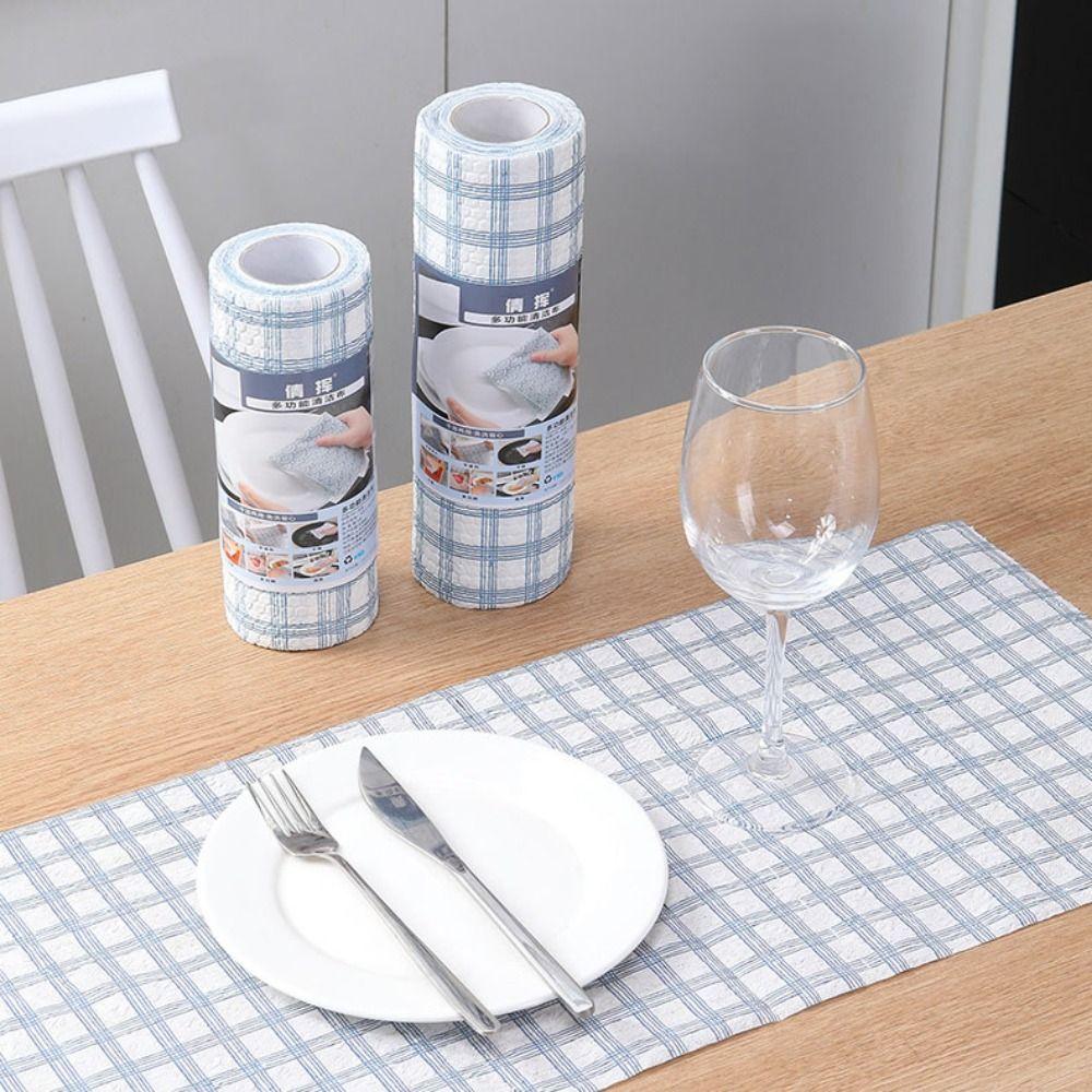 40PCS/Roll Strong Absorbent Non-woven Towel Reusable Oil-free Kitchen Cloth  Cleaning Wipe