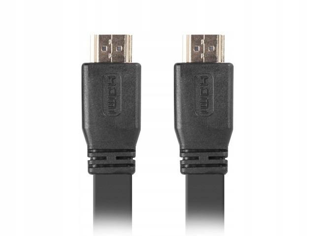 Kabel HDMI Lanberg M/M v2.0 0,5m czarny flat