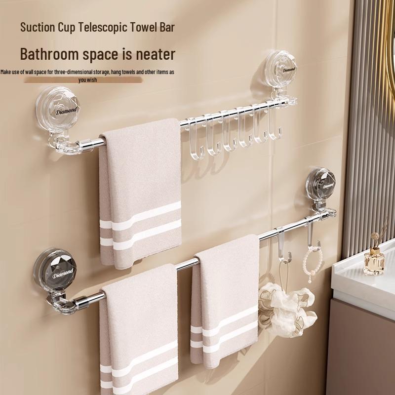 Teleskopischer Saugnapf Badezimmer Handtuchhalter