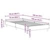 VidaXL Bed Frame Without Mattress Old Wood 75x190 Cm Engineered Wood, Bedroom Furniture, Bed Base, Single Bed, 861100