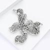 Vintage Strass Hohl Schleife Brosche Anstecknadel Für Damen Kleidung Mantel Accessoires Geschenke