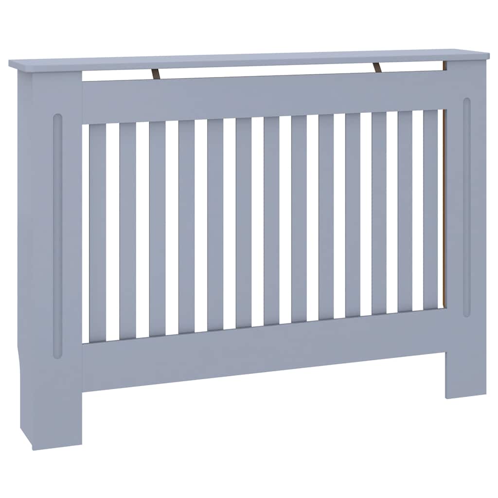 vidaXL Radiator Cover Grey 112x19x81.5 Cm Wood Composite