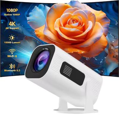 4K Projector, 1280*720P, Supports 4K Video Decoding, Android 11 300ANSI, Wifi6 BT5.0, Automatic Keystone Correction