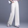 Women's Spring White Wide-Leg Jeans - 2025 Trend, Loose Fit, Slimming, Casual Style