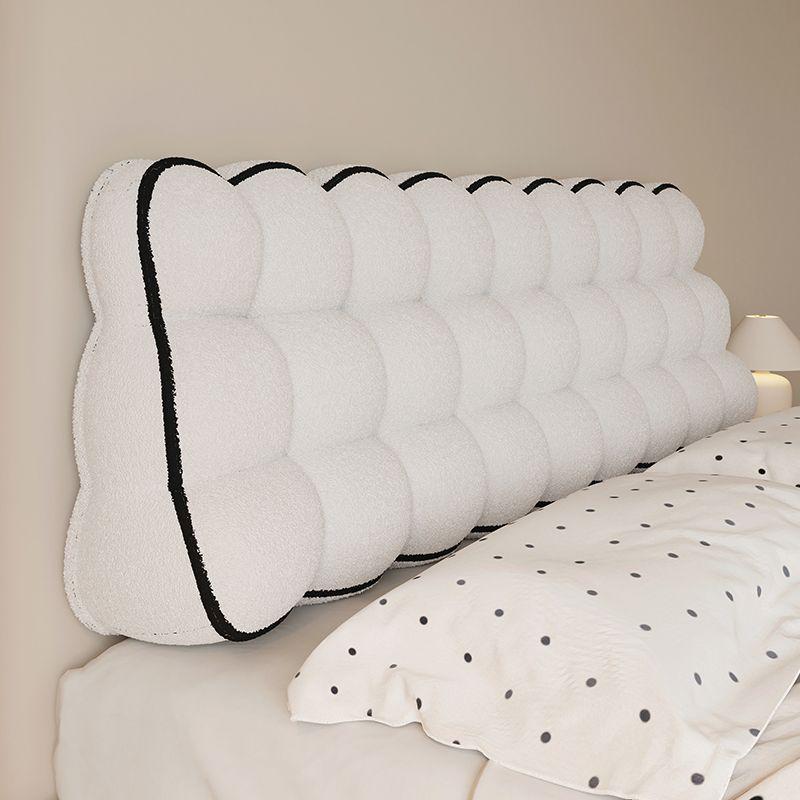 

New Cream Color Block Lumbar & Backrest Cushion for Bed or Tatami 90cm x 60cm x 22cm Universal