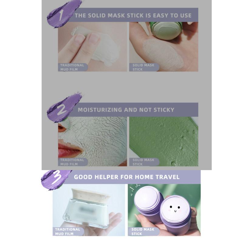 Čisticí pleťová maska Zelený čaj Čisticí tyčinka Maska Stahuje póry Hloubkový odstraňovač černých teček Čisticí hydratační maska na obličej 40g