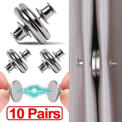 Magnetic Curtain Closed Button Adjustment Button for Window Curtains Magnet Close Buckle Detachable Buttons Home Decor