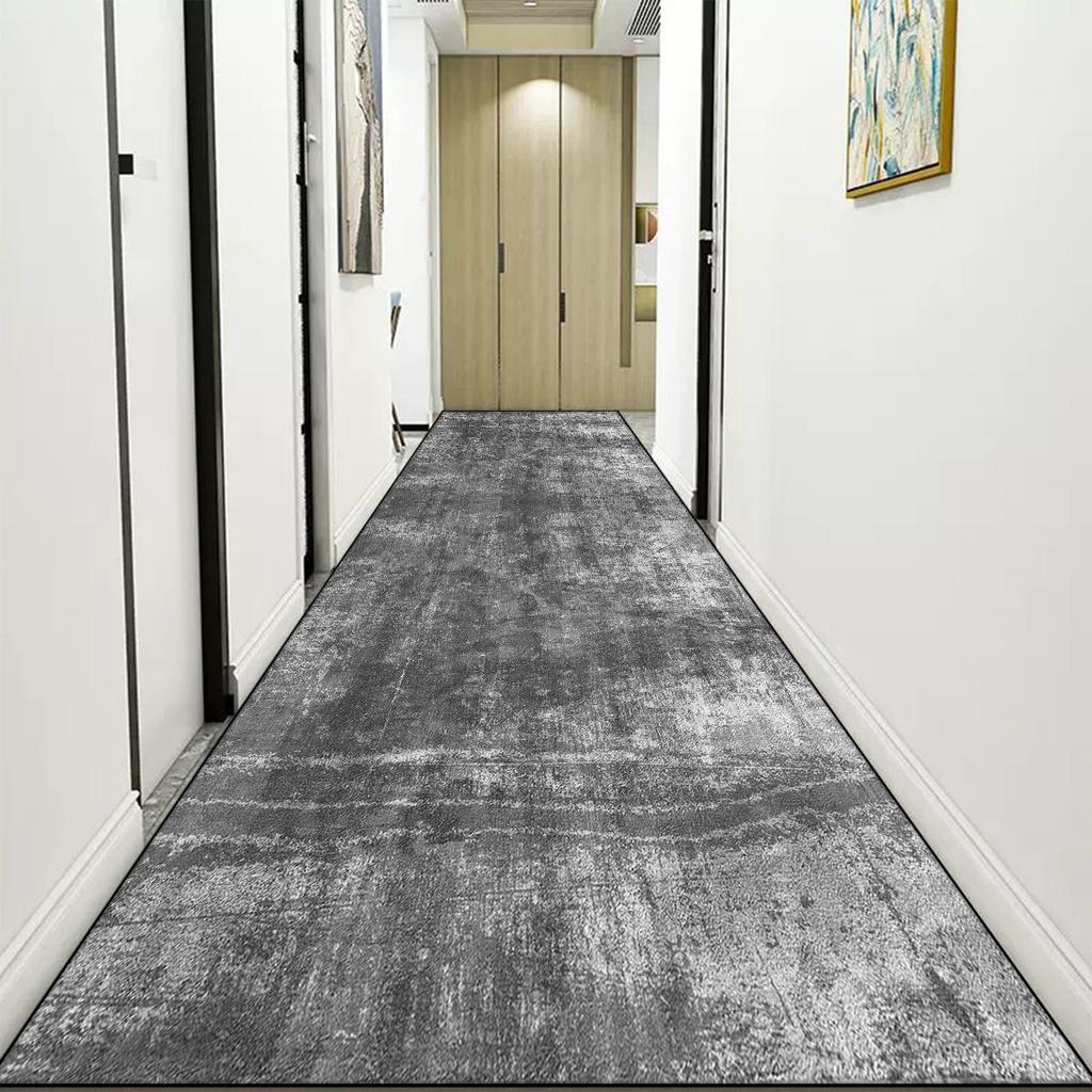 Leichter Luxus Langer Flurteppich Einfarbig Abstrakt Hallenläufer Teppiche Modern Flur Gang Bodenmatte Schlafzimmer Bettvorleger