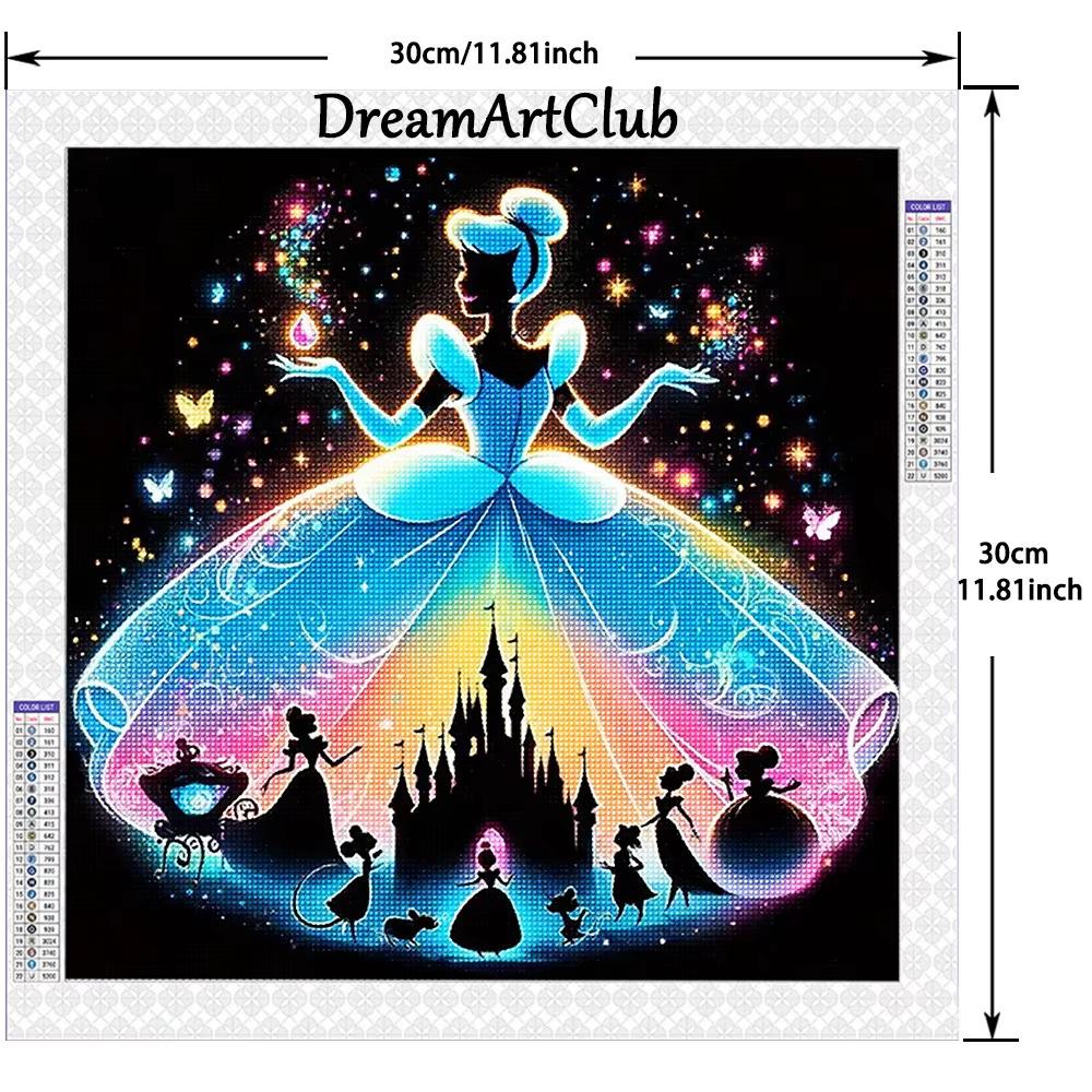 Disney Diamond Painting Princess Silhouette Diamond Embroidery Cartoon Mosaic Art Picture Cross Stitch Kits Home Decor