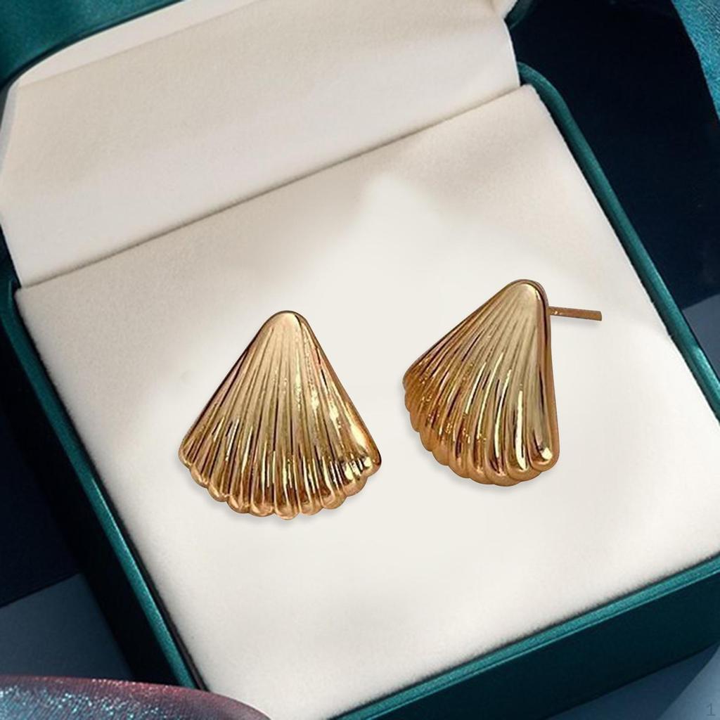 Geometric Metal Earrings Ear Studs Cute Simple Light Luxury Elegant Women Statement