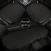 Linen Universal Car Seat Cushion Set - Three-Piece, Four-Season, Suitable for Five-Seater Cars