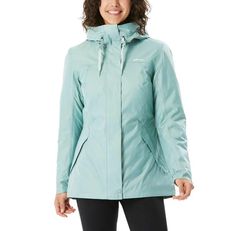 

DECATHLON SH500 QUECHUA Solid Colour Snow Trekking -10 Degree Warm Waterproof Hooded Jacket Women s Turquoise Colour S