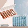 Untior AM/PM Pill Case Transparent Portable Medicine Organizer Travel Pill Case Great for Storing Vitamins Pills Supplements