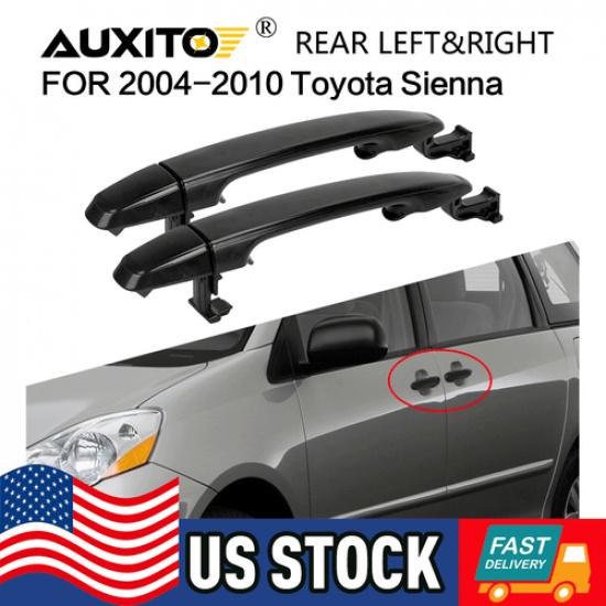 2X Car Outside Rear Door Handle Left Right LH RH for 2004-2010 Toyota Sienna Van