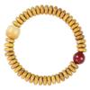 Yellow Sandalwood & Bodhi Root Bead Bracelet for Couples - 3*8MM Spacer Tablets