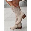 Winter New Arrivals: Mid-Heel 40-43 Suede Low-Cut Women's Boots