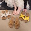 Fashion 2025 New Summer Autumn Women's Twist Knot Crossed Sandals Non-Slip Flat Casual Resort Beach Outdoor Hawaii Solid Slippers
