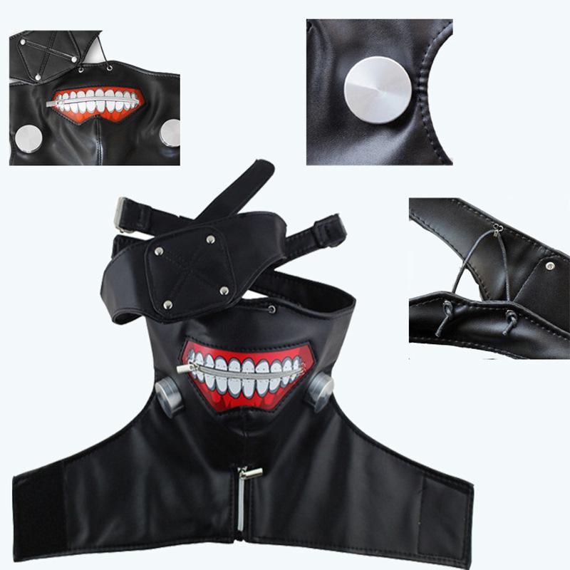 Ken Kaneki Tokyo Ghoul Zipper Face Mask for Halloween Cosplay One Size