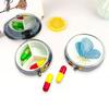 Pill Box with Cover 3 Independent Grids Well Sealed Moisture-proof Dustproof Large Capacity Business Trip Tablet Holder Travel Supply