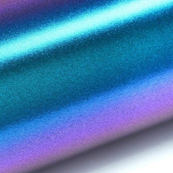Chameleon Vinyl Wrap Matte Metallic Vehicle Film Purple to Blue Stretchable Air
