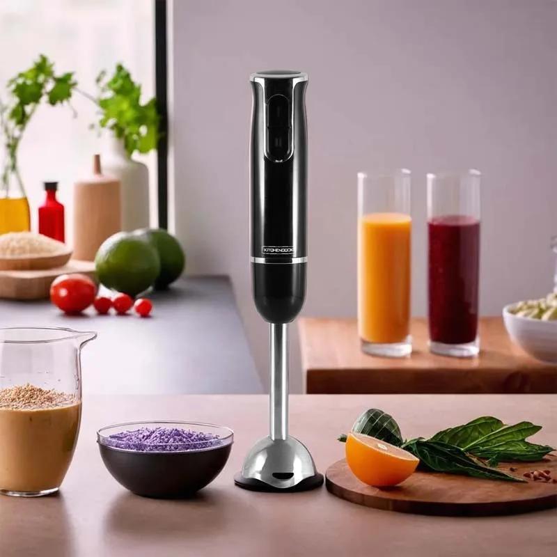 Kitchencook - Hand X Schwarz - Noir - Stabmixer - 600 W - Edelstahlfuß
