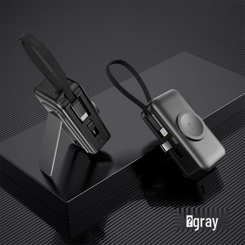 Cross-Border 3-in-1 Magnetic Wireless Charger: 22.5W Power Bank for Watch, Earphones, and Phone.