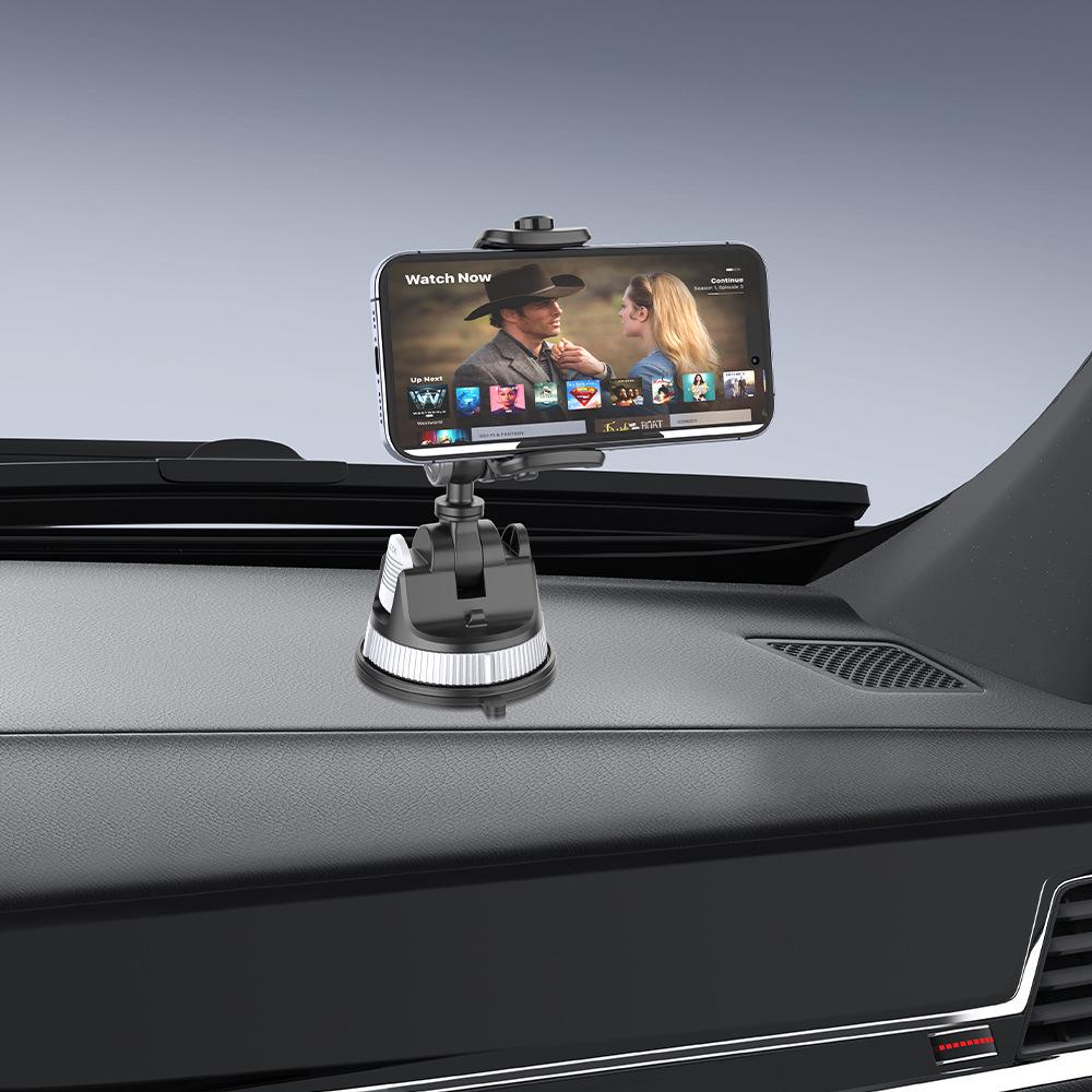 Multi-functional Car Phone Mount with Suction Cup for Camera and Navigation