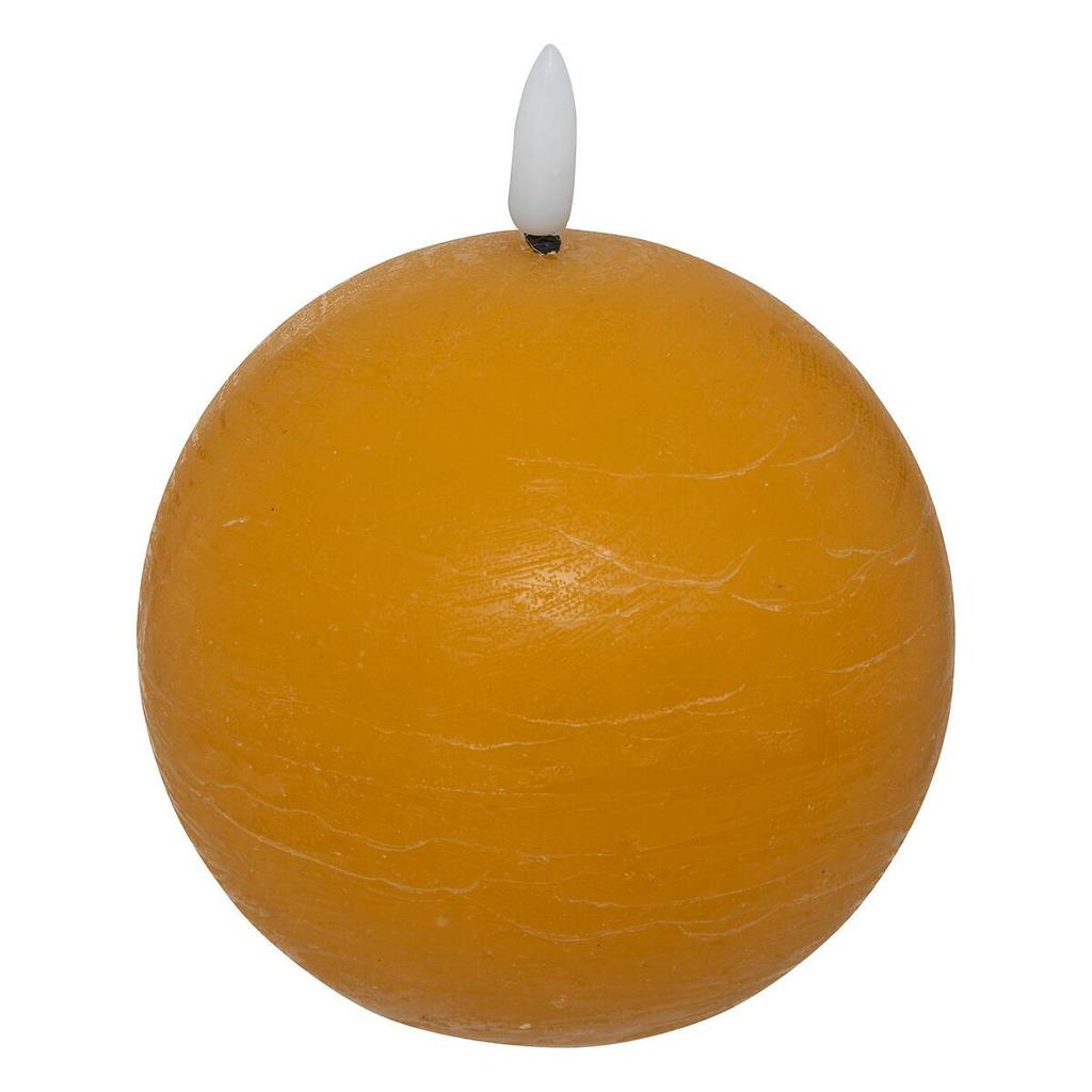 Molia Ball Candle 10Cm | Led | Yellow