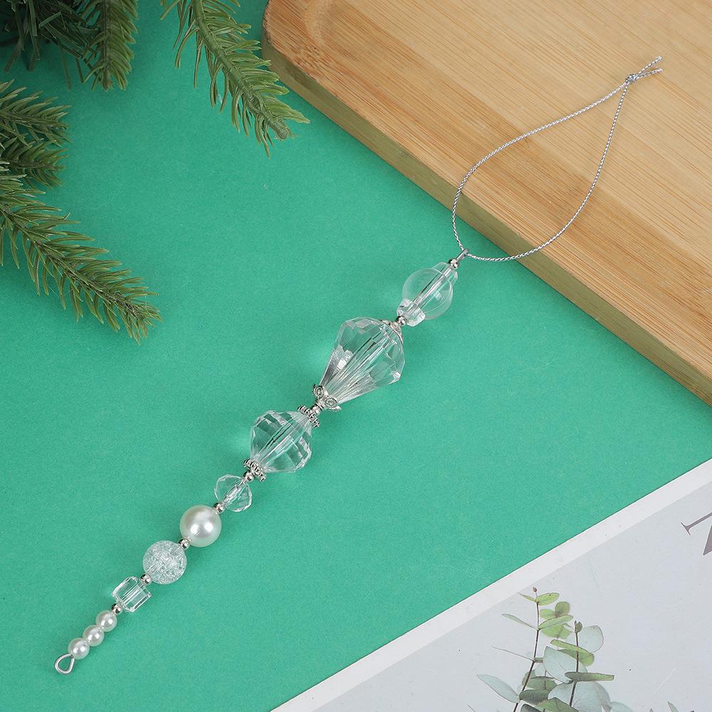Light Luxury Alien Crystal String Christmas Pendant Transparent Acrylic Hanging Window Party Decoration Model 8765