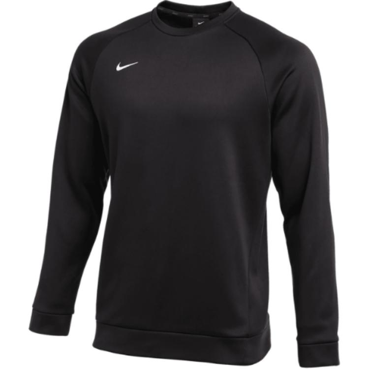 Nike Logo Print Crew Neck Pullover Straight Long Sleeve Sweatshirt Men sweatshirt Black CN9511-010 M