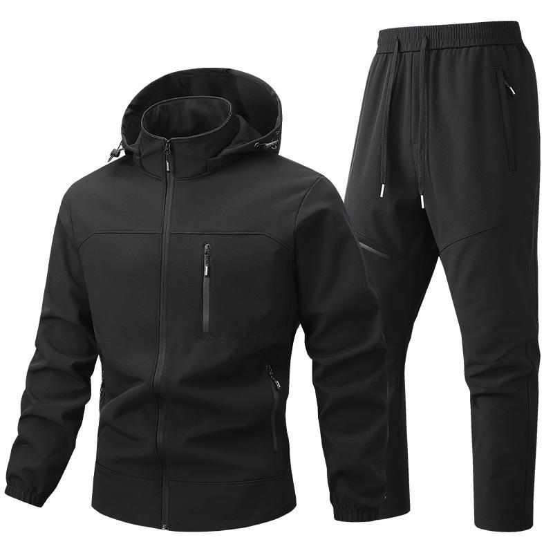 Herren Quick-Dry Outdoor Wander- & Bergsteiganzug - Zweiteiliges Set mit Langarmjacke & Hose für Frühling & Herbst