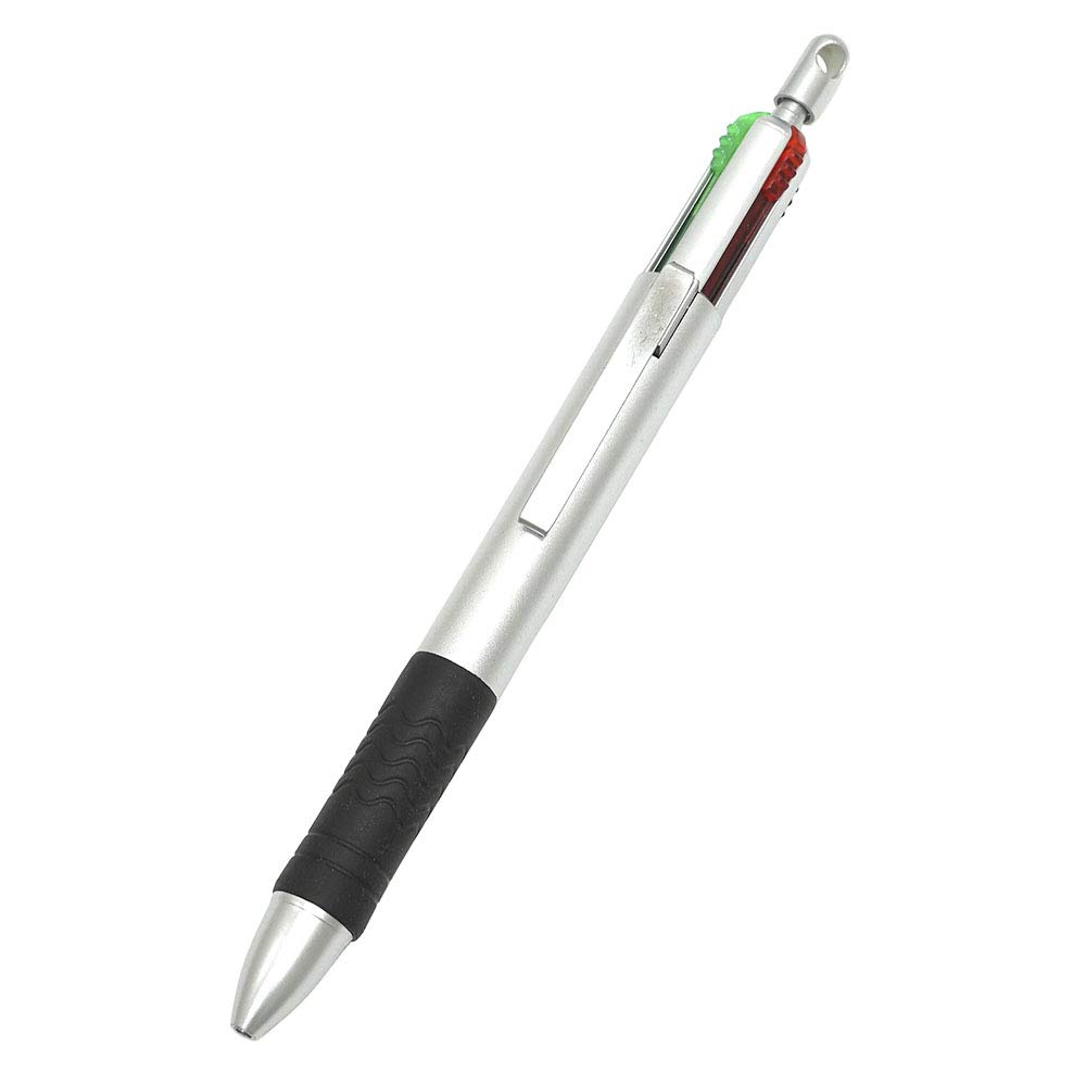 

Extra Silver Ballpoint Made to Japanese with Gift Wrapping OPP and Green Silver Barrel with Metal 4-Color Pen, Specifications, 20-Pack, Bag, Black,