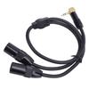 1/8 Stereo 3.5mm to Dual XLR Male Male Connector Y Splitter Cable Audio Cable  Speakers Connection
