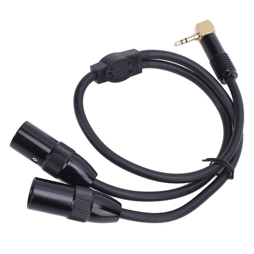 1/8 Stereo 3.5mm to Dual XLR Male Male Connector Y Splitter Cable Audio Cable Speakers Connection