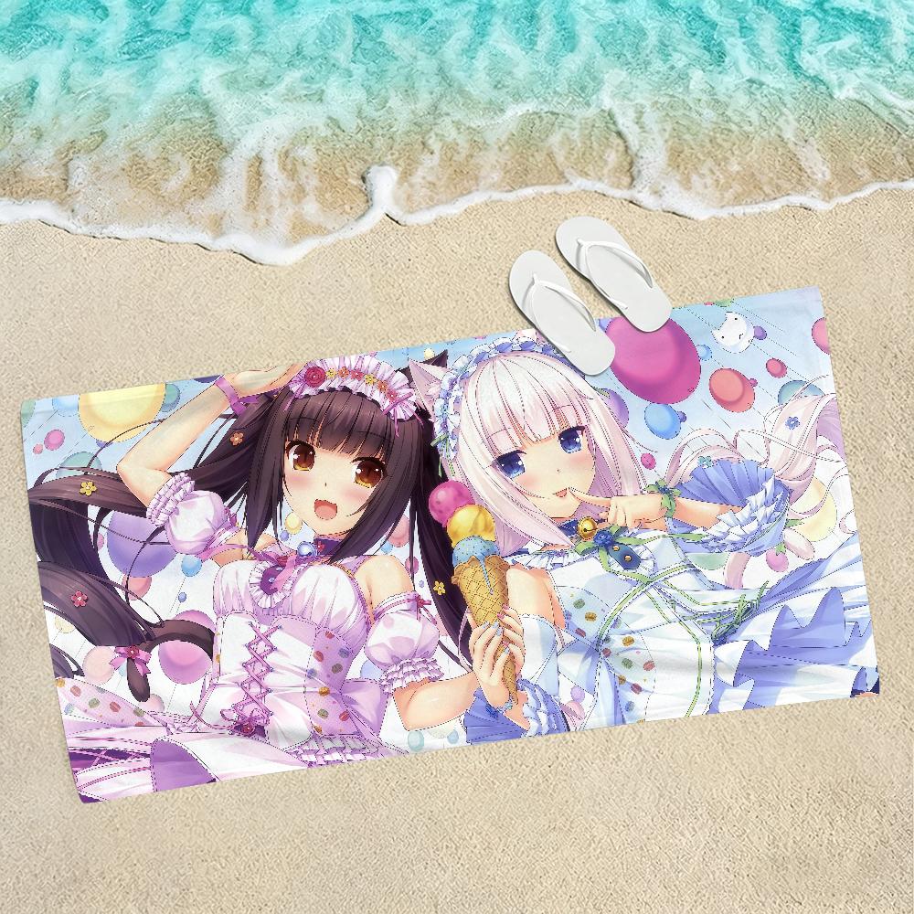 Beautiful Girl Anime N-Nekopara Towel Towels For Beaches Yoga Studios Gyms Hot Springs Swimming Pools And Picnics