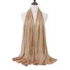 Women Turban Large Size Long Scarf Satin Crepe Fabric Breathable Soft Sheen Headscarf Vacation Photography Sun Protection Shawl