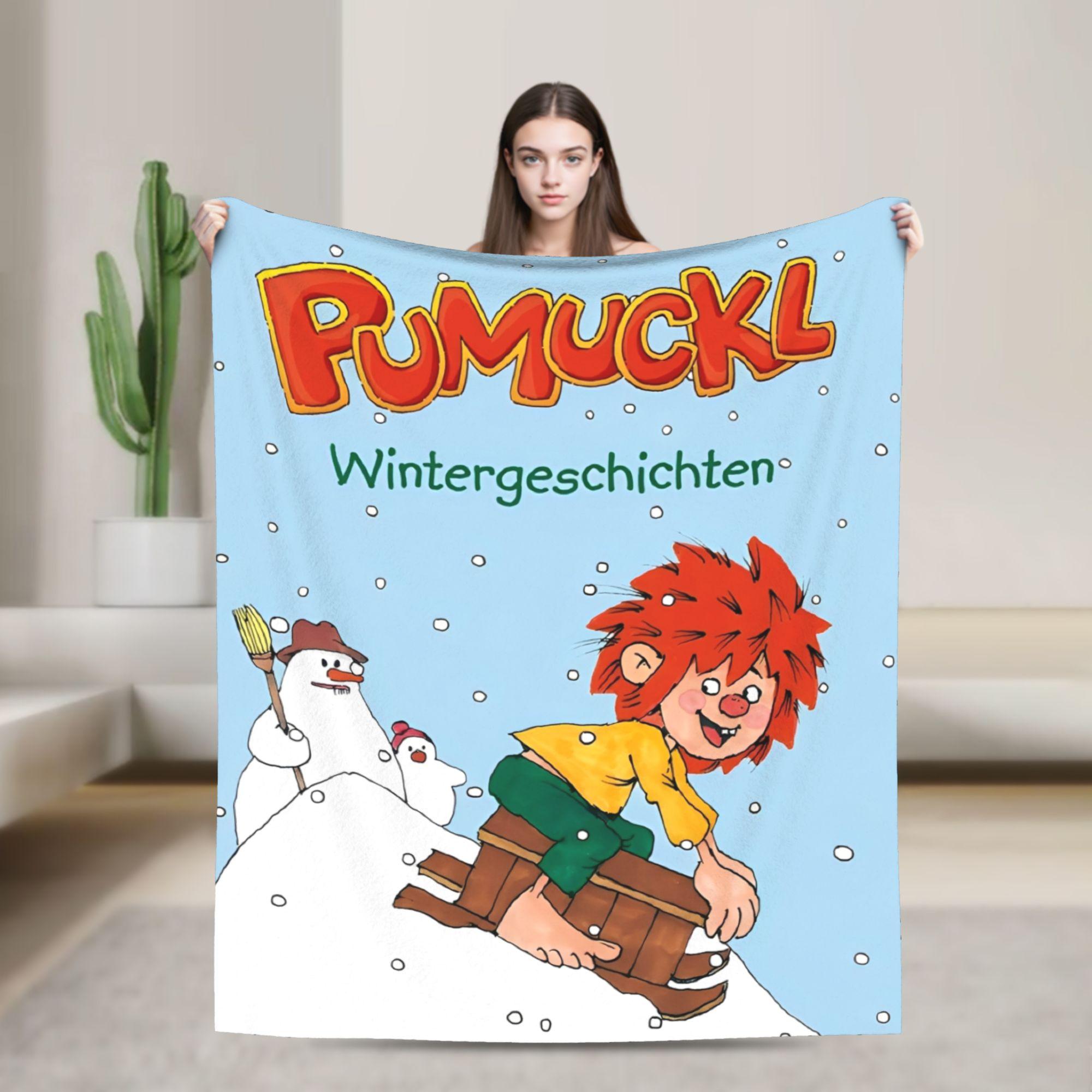 

Pumuckl Cute Elf Fairy Blankets Fleece Autumn Winter Anime Cartoon Portable Ultra-Soft Throw Blankets for Home 80x60in