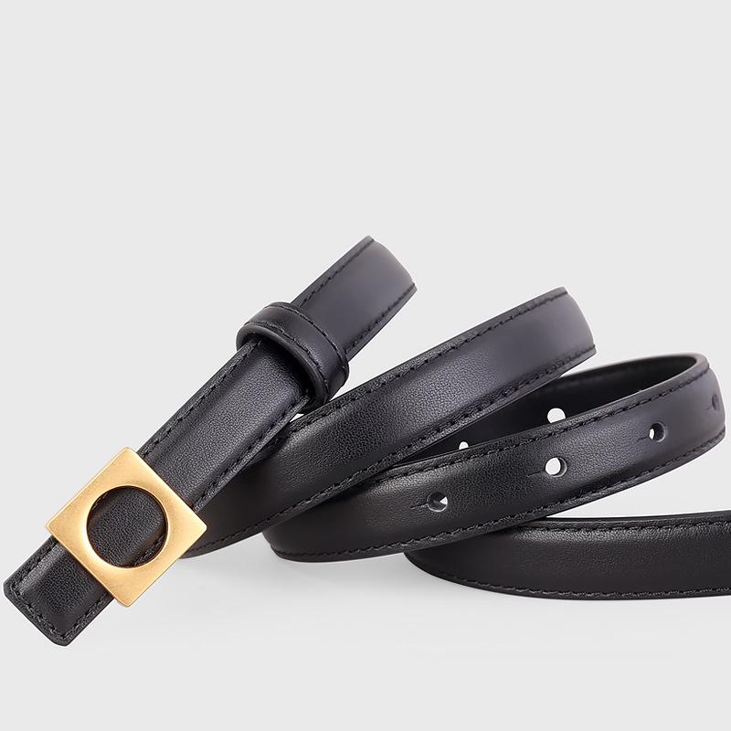 

2024 Женский Повседневный Ремень из Натуральной Кожи с Пряжкой-Кнопкой для Джинсов 100 cm чёрный