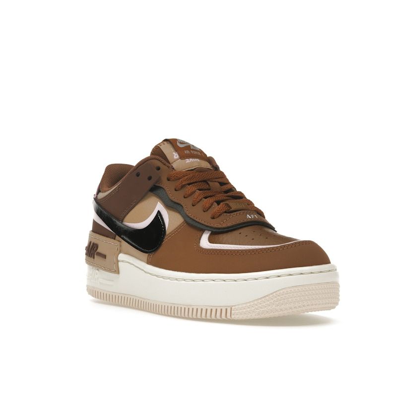 Nike Air Force 1 Shadow Light British Tan Women Sneakers Brown Pink-Foam Hemp DZ1847-200