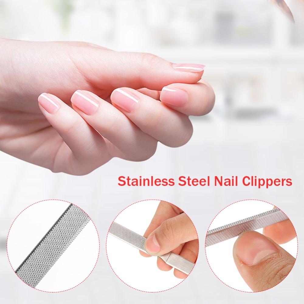 5pcs Washable Cuticle Nipper Use On All Four Sides Double Sided Nail Buffer Travel Use