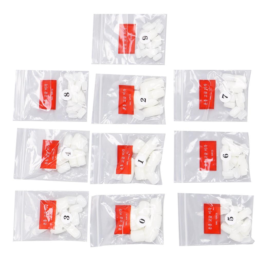 500Pcs Short Square Nail DIY Art Manicure Salon Full Cover False Nail Tips for Women Natural