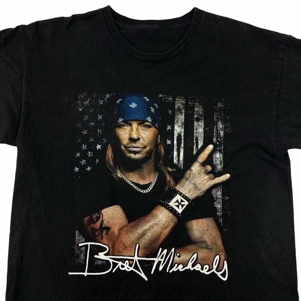 Bret Michaels 2019 Rock The World Tour Shirt Unisex Black S-5XL 1J0213 Unisex T-Shirt L
