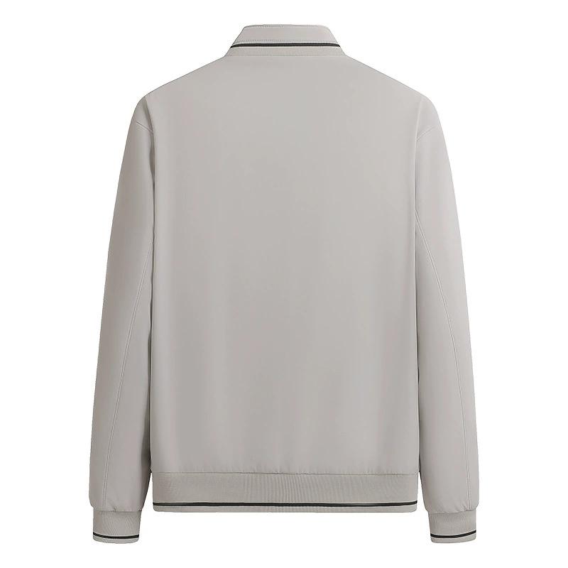 Spring Middle-aged Business Casual Jacket Men's Solid Color Stand Up Collar Plus Size Jacket Men's Jacket