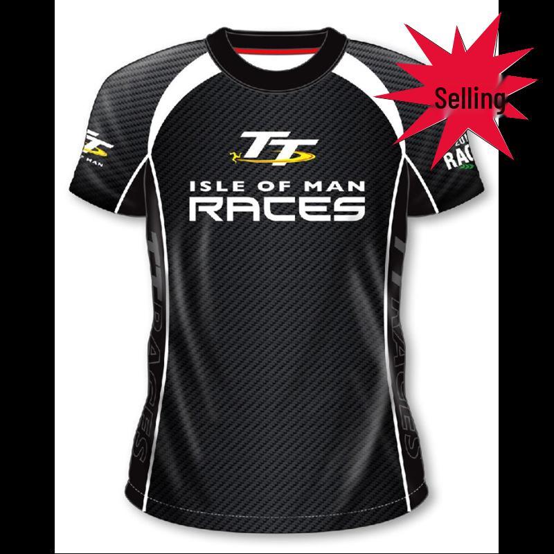 Men s Quick-Dry Isle of Man TT Motorcycle Racing Fan T-Shirt L