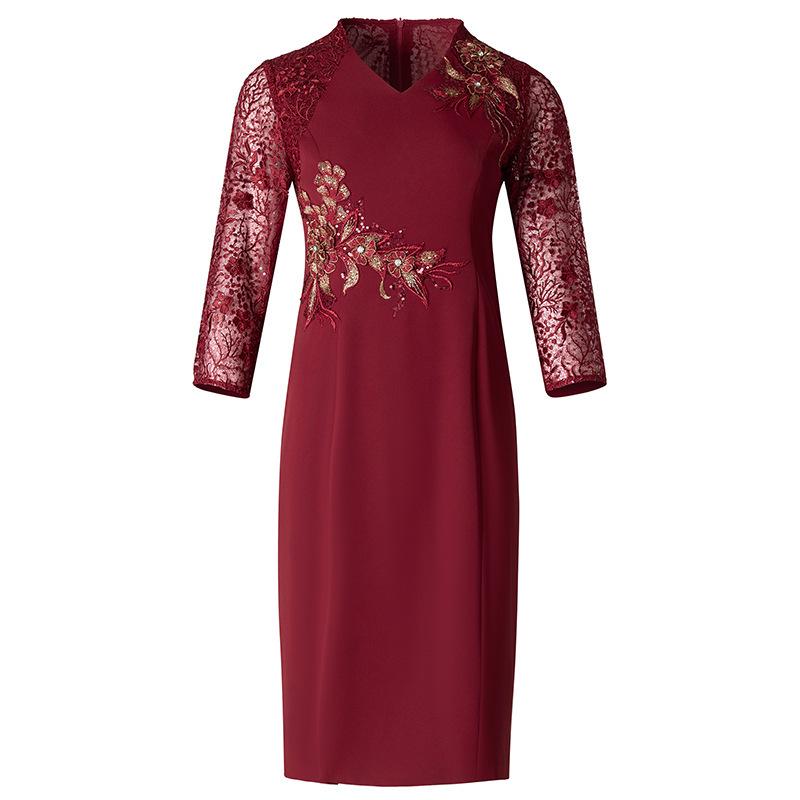 Elegant Spring Plus Size Mother-in-law Wedding Banquet Dress